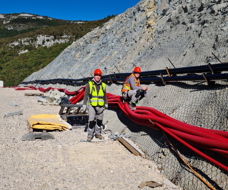 Učka tunnel - Heating cables